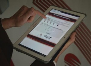 RedWave RFID Smart FlyBoard collegamento al Web Server On Board con Tablet