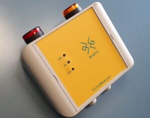 Covid-19 Social Distancing with BluEpyc Stand Alone BLE EchoBeacon for people assemblies Zone Alarm