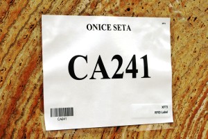 StoneID in Antolini Luigi & C.: RFID per la tracciabilità completa delle lastre di marmo, dall'ingresso in fabbrica dei blocchi all'uscita dopo la vendita. Blocco di marmo in arrivo, dotato di tag RFID StoneID in Antolini Luigi & C.: RFID per la tracciabilità completa delle lastre di marmo, dall'ingresso in fabbrica dei blocchi all'uscita dopo la vendita. Blocco di marmo in arrivo, dotato di tag RFID
