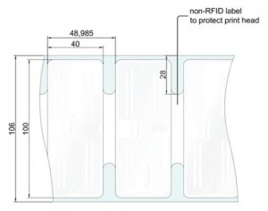 Dimensioni Silverline On Metal Label RFID UHF