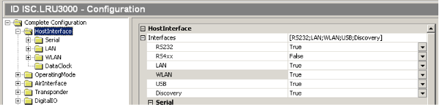 Menù Configuration ISOStart - Host interface Wlan