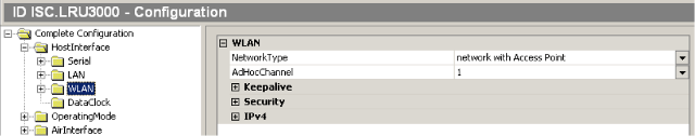 Menù Configuration ISOStart - WLAN - Network type