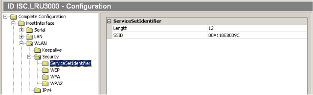 Menù Configuration ISOStart - WLAN - SSID